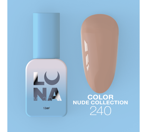 Гель-лак Luna Color №240 коричневий, 8 мл