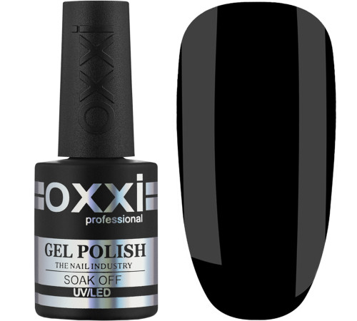 Гель-лак OXXI Black Berry супер чорний, 10 мл