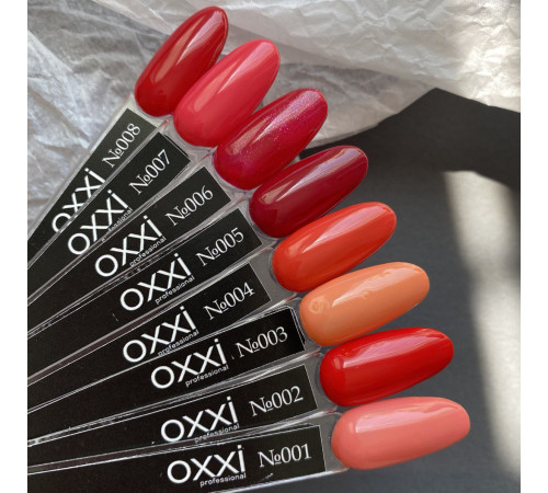 Oxxi gel polish No. 002, bright red, 10 ml