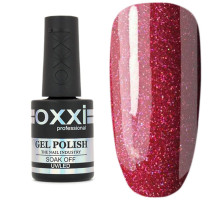 Oxxi gel polish No. 025, crimson-red with microglitter, 10 ml