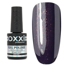 Гель-лак Oxxi № 045, темний фіолетовий з золотим мікроблиском, 10 мл