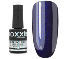 Oxxi gel polish No. 053, dark purple with blue microglitter, 10 ml