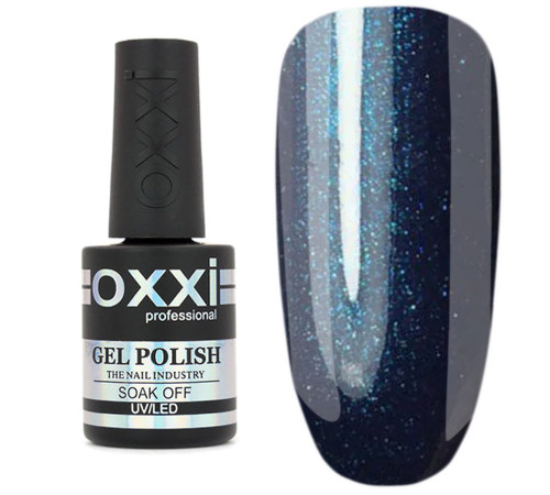 Oxxi gel polish No. 063, very dark turquoise with microglitter, 10 ml