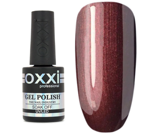 Gel-lacquer Oxxi No. 082, burgundy with micro-shine, 10 ml