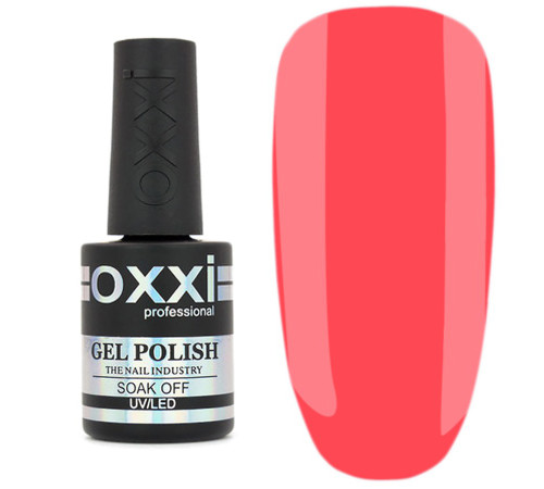 Гель-лак Oxxi № 113, яскравий червоно-рожевий, 10 мл