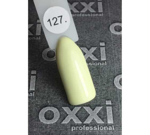 Гель-лак Oxxi № 127 світлий лимонний емаль, 10 мл
