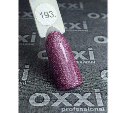Гель-лак Oxxi № 193 бузковий з мікроблиском, 10 мл