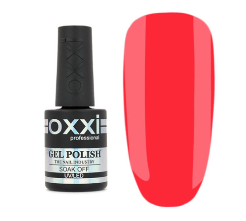 Гель-лак Oxxi № 244 яскравий кораловий неон, 10 мл