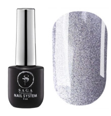 Гель-лак Saga Cat Eye Котяче Око Silver, 10 мл