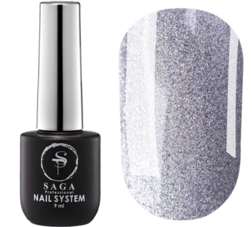 Гель-лак Saga Cat Eye Котяче Око Silver, 10 мл