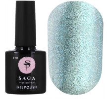 Гель-лак Saga Cat Eye №06 Котяче Око блакитний, 10 мл