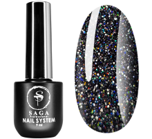 SAGA Fiery Gel Polish No. 12 Reflective Graphite, 10 ml