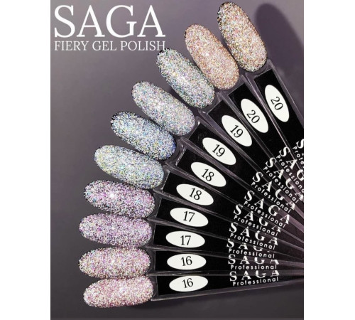 Гель-лак SAGA Fiery №20 світловідбиваючий, 9 мл