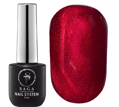 Gel polish Saga GLOW CAT Cat`s Eye No. 02 pomegranate, 10 ml