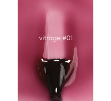 Гель-лак вітражний DARK Vitrage №001, рожевий, 6 мл