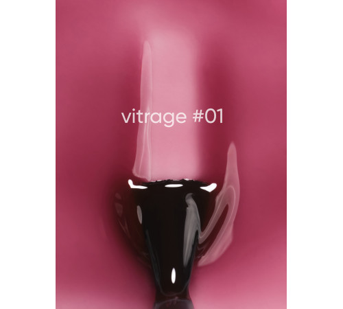Гель-лак вітражний DARK Vitrage №001, рожевий, 6 мл
