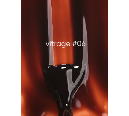 Stained gel varnish DARK Vitrage No. 006, brown, 6 ml