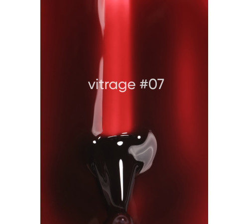 Гель-лак вітражний DARK Vitrage №007, червоний, 6 мл