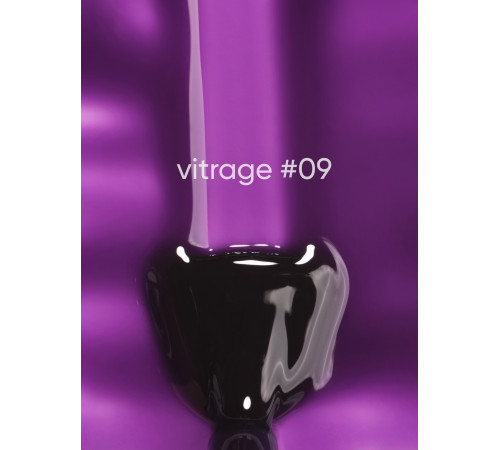 DARK Vitrage №009 stained glass gel polish, purple, 6 ml