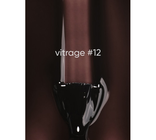 Stained gel varnish DARK Vitrage No. 012, chocolate, 6 ml