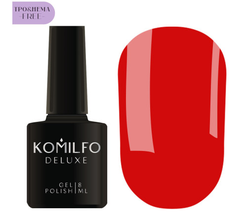 Гель-лак Гель-лак для нігтів Komilfo Red Code №001 HEMA /TPO Free, 8 мл