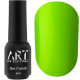 Гель-лак для нігтів ART NEON №007, лаймовий неоновий, 6 мл