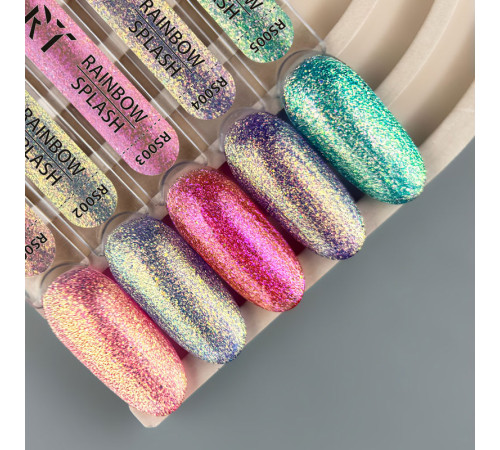 Гель-лак для нігтів ART Rainbow Splash №RS002, блакитний, 6 мл