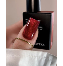 Гель-лак для ногтей BIBLIOTEKA Cat Eye Gel Polish Magnet Red, кошачий глаз, красный, 10 мл