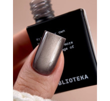 Гель-лак для нігтів BIBLIOTEKA Cat Eye №01 Moon Dust, котяче око, холодне сріблясте сяйво, 10 мл