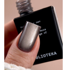 Гель-лак для ногтей BIBLIOTEKA Cat Eye №01 Moon Dust, кошачий глаз, холодное серебристое сияние, 10 мл