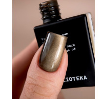 Гель-лак для нігтів BIBLIOTEKA Cat Eye №05 Amber Ray, котяче око, золотий, 10 мл