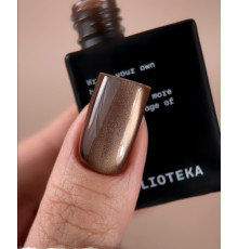 Гель-лак для ногтей BIBLIOTEKA Cat Eye №06 Cocoa Light, кошачий глаз, коричневый, 10 мл