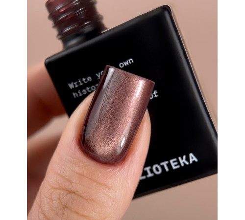 Гель-лак для нігтів BIBLIOTEKA Cat Eye №07 Wine Flare, котяче око, винний, 10 мл