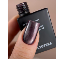 BIBLIOTEKA Cat Eye Gel Nail Polish No. 08 Plum Glow, cat`s eye, plum, 10 ml