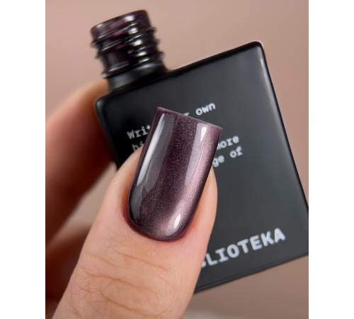 Гель-лак для нігтів BIBLIOTEKA Cat Eye №08 Plum Glow, котяче око, сливовий, 10 мл