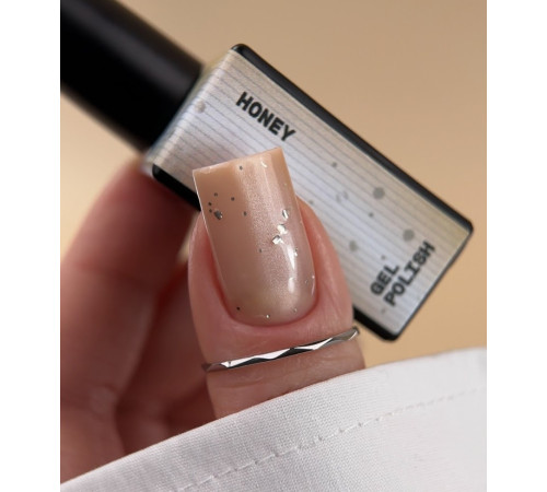 Гель-лак для нігтів BIBLIOTEKA Cat Eye №18 Honey, котяче око, теплий медовий, 10 мл