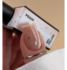 Гель-лак для нігтів BIBLIOTEKA Cat Eye №19 Peach, котяче око, ніжний персиковий нюд, 10 мл