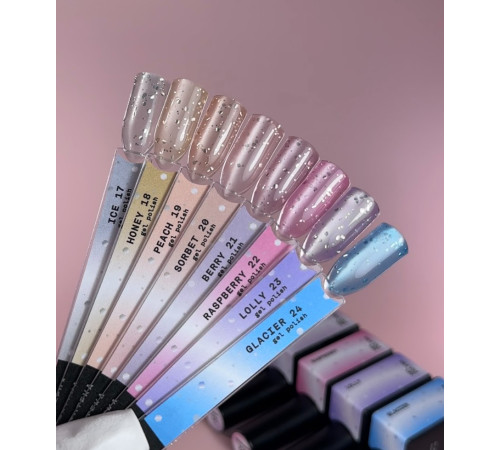 Гель-лак для нігтів BIBLIOTEKA Cat Eye №20 Sorbet, котяче око, пудровий рожевий, 10 мл