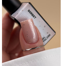 Гель-лак для нігтів BIBLIOTEKA Cat Eye №20 Sorbet, котяче око, пудровий рожевий, 10 мл