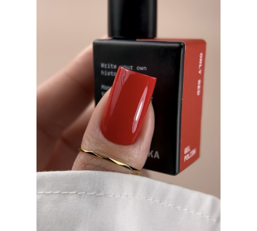 Гель-лак для нігтів BIBLIOTEKA Only Red, класичний червоний, 10 мл