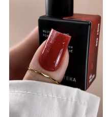 Гель-лак для нігтів BIBLIOTEKA Ruby Red, червоний глітер, 10 мл