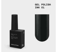 Гель-лак для нігтів BIBLIOTEKA №001 Ink, чорний, 10 мл