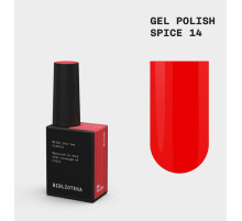 Гель-лак для нігтів BIBLIOTEKA №014 Spice, червоний, 10 мл