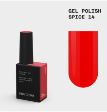Гель-лак для нігтів BIBLIOTEKA №014 Spice, червоний, 10 мл