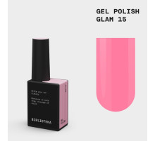 Гель-лак для нігтів BIBLIOTEKA №015 Glam, рожевий, 10 мл