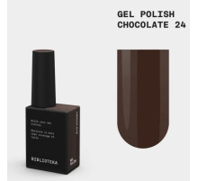 Гель-лак для нігтів BIBLIOTEKA №024 Chocolate, шоколад, 10 мл