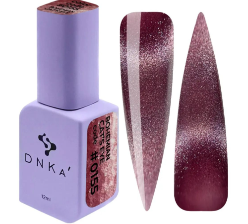 Гель-лак для нігтів DNKA Bohemian Cat Eye №0155, котяче око, 12 мл
