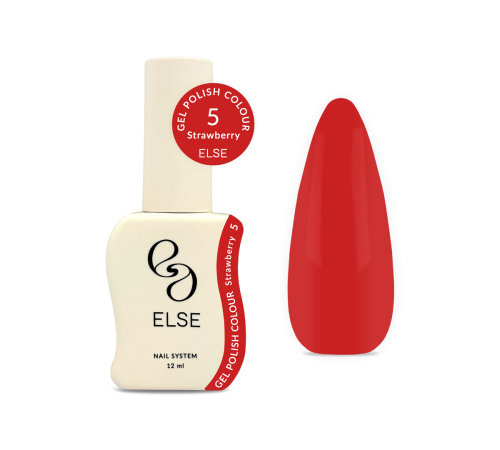 Гель-лак для ногтей Else Colour №005 Strawberry, красный, 12 мл