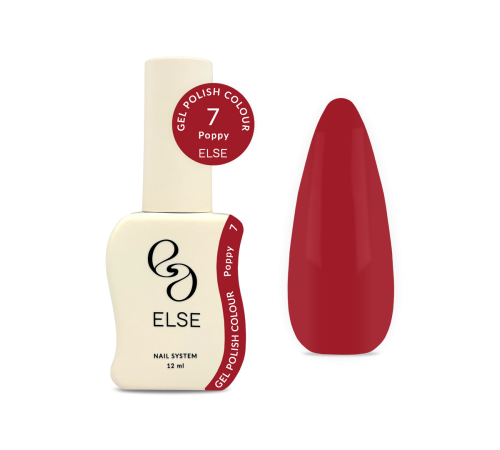 Гель-лак для ногтей Else Colour №007 Poppy, мак, 12 мл
