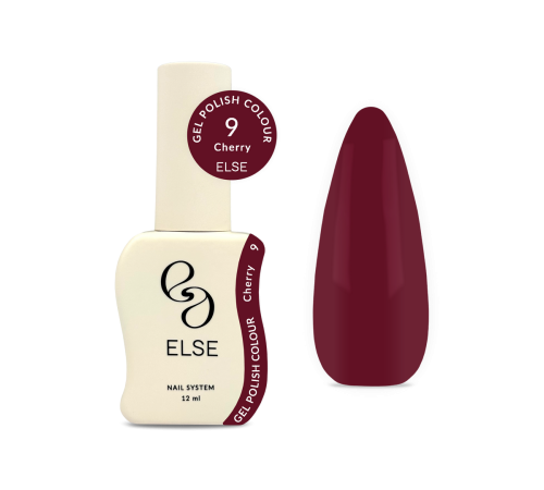 Гель-лак для нігтів Else Colour №009 Cherry, вишневий, 12 мл